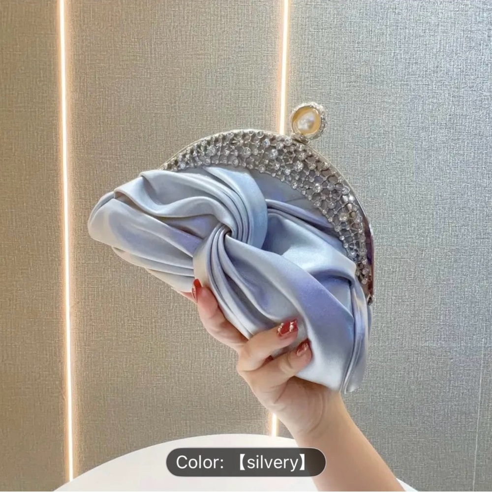 Elegant Silver Clutch Bag